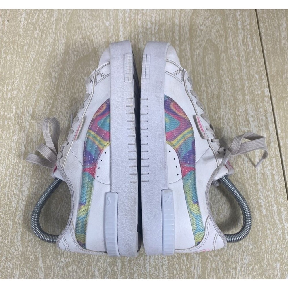 Puma Jada Swirl Sz 5C Shoes White Pink Low Top Tennis Shoes / Sneakers - Picture 8 of 10